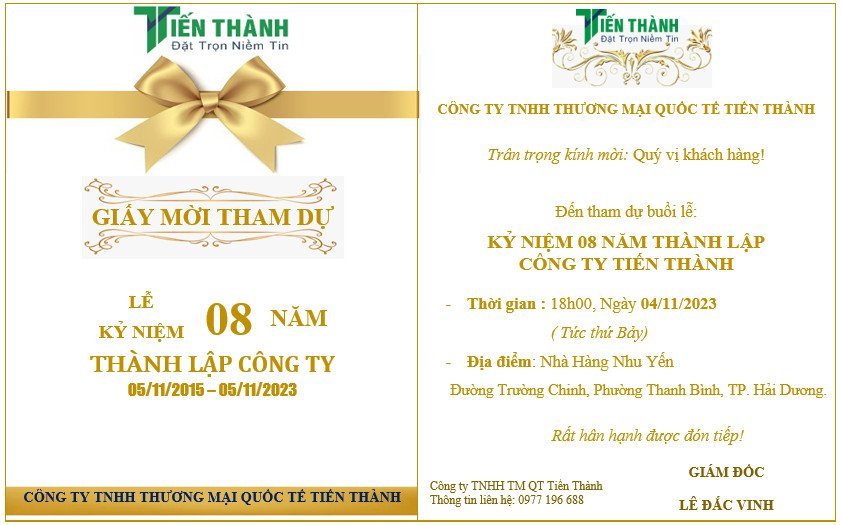 Lễ Kỹ Niệm 08 Năm Thành Lập Công Ty